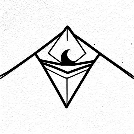 Triangle With A Moon Inside