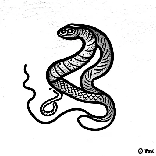 Snake With Hebrew On Its Skin