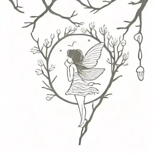 Fairy In The Pine Trees