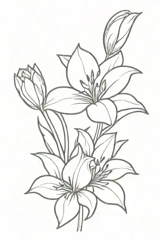 Lily And Tulip Straight Simple Line