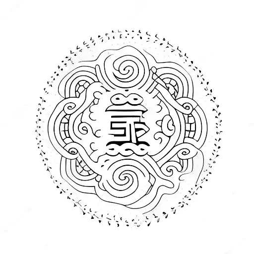 Zen Garden With A Stoic Quote