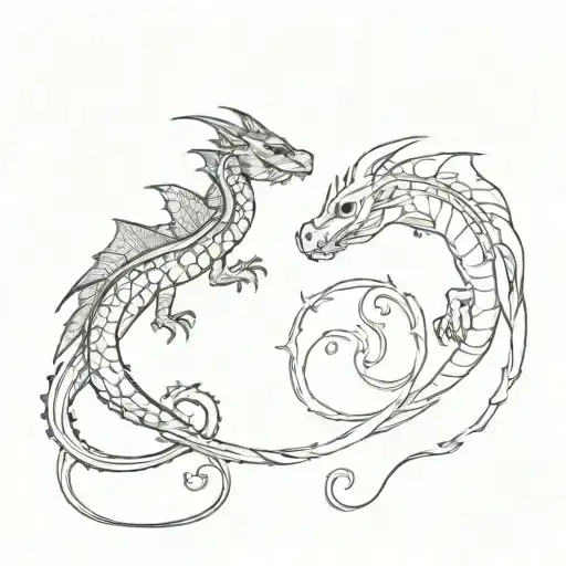 Dragon And Gecko