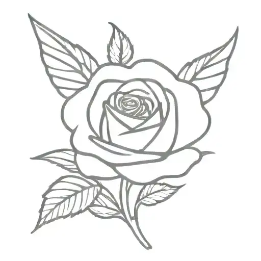 Rose With Wings On Its Stem