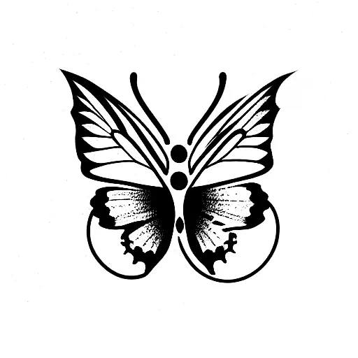 Butterfly And A Rose