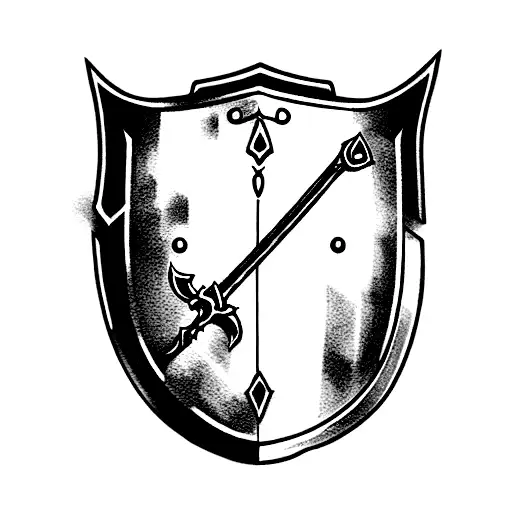 A Lan Cable With A Sword And A Shield In A Defensive Pose