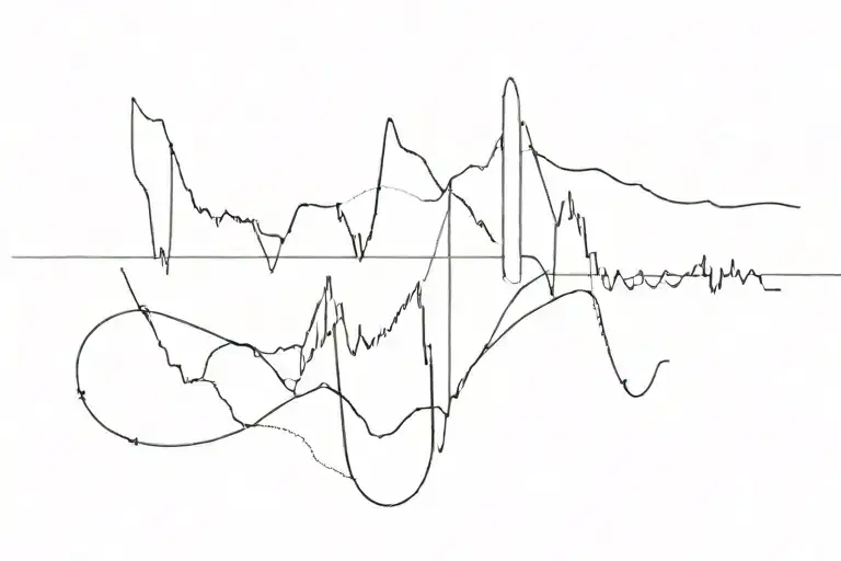 Ekg Line That Transitions Into An Anarchist Symbol