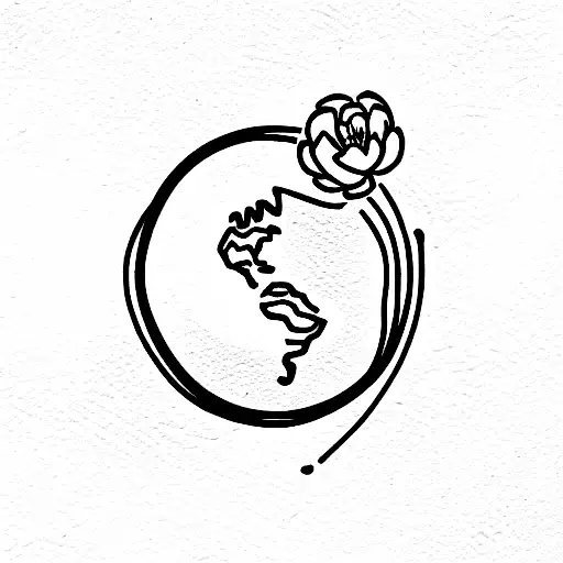 Minimal Gaia Mother Earth Flowers