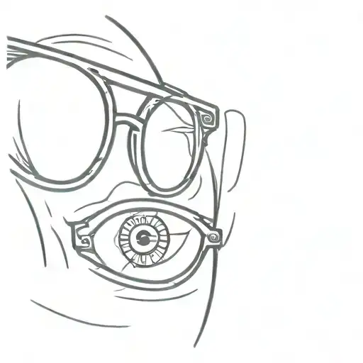 Pickle And Black Eye Glasses