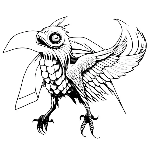 Attack On Titan Bird With Scarf In Mouth