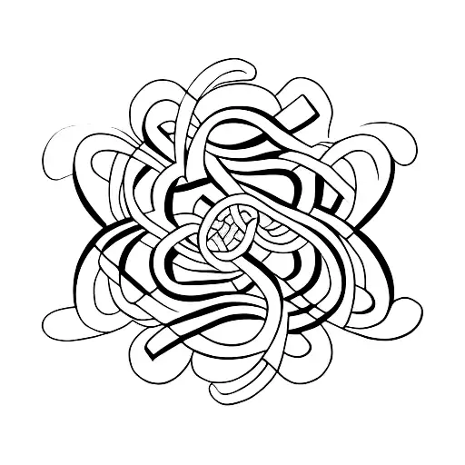 Interlocking Infinity Symbol With Floral Patterns