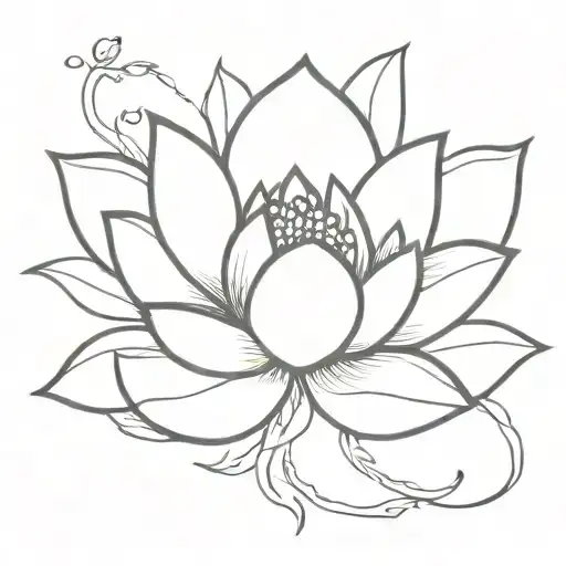 A Serene Lotus Flower Intertwined With Thorns Or Barbed Wire
