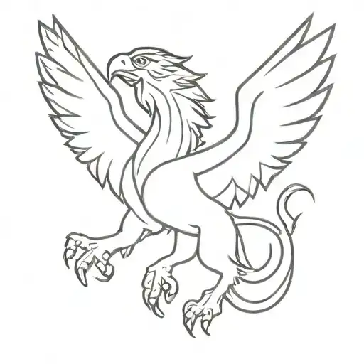 A Tattoo Of A Gryphon Symbolizing Strength And Protection