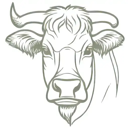A Majestic Highlander Cow Face