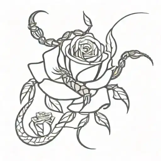 Scorpion With A Rose On Its Tail