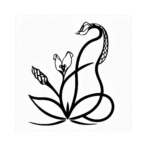 Snake And Lily Of The Valley Flower