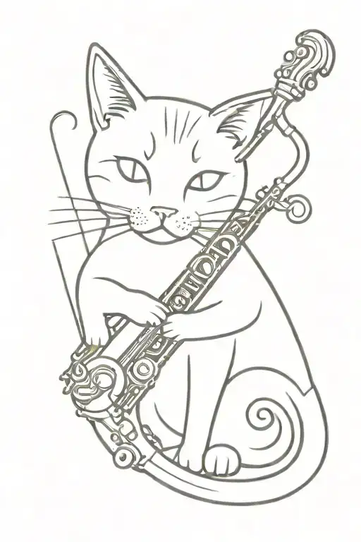 Cat With A Saxophone