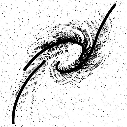 Thin Line Spiralling Galaxy