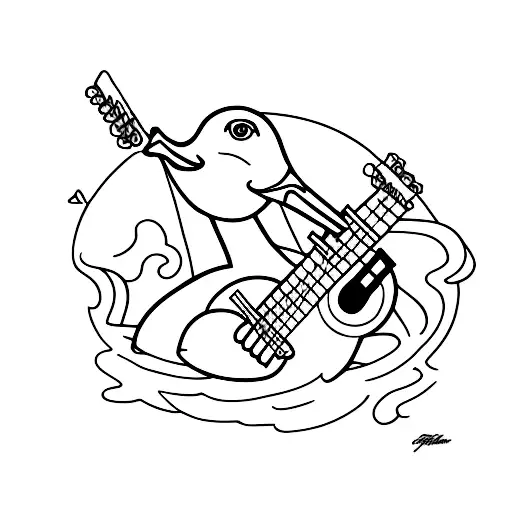 Duck Playing Guitar