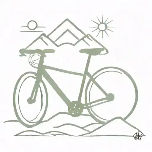 Mountain Bike With Sun Instead Of Wheel