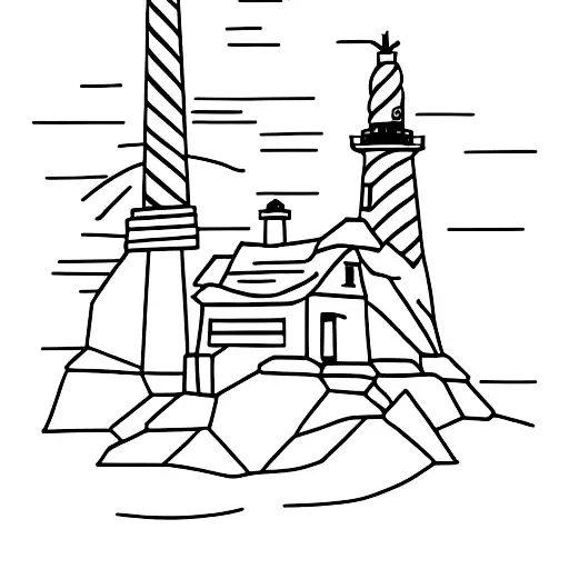 Lighthouse With Rocs