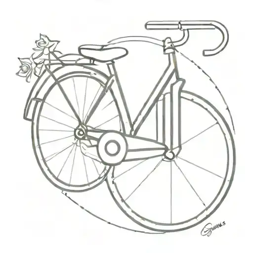 Bicycle With Sun In Wheel On Bicycle