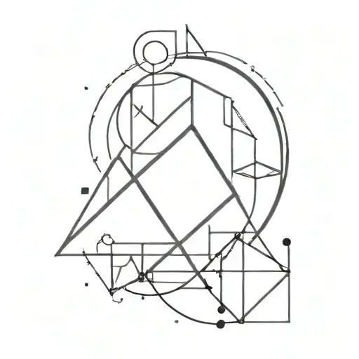 An Abstract Tattoo Symbolizing Different Feelings Using Geometric Shapes