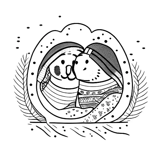 Seal Swiming Couple Love