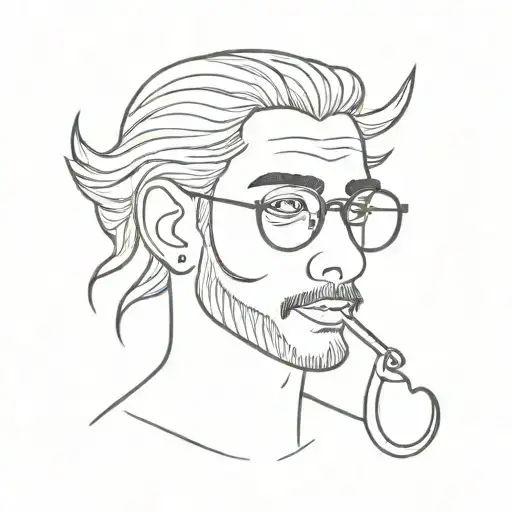 Lucifer Handsome Glasses Nose Ring Earrings