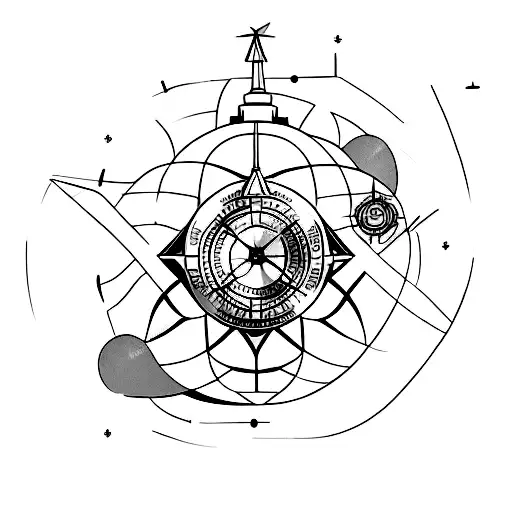 A Girl Travelling In A Time Compass