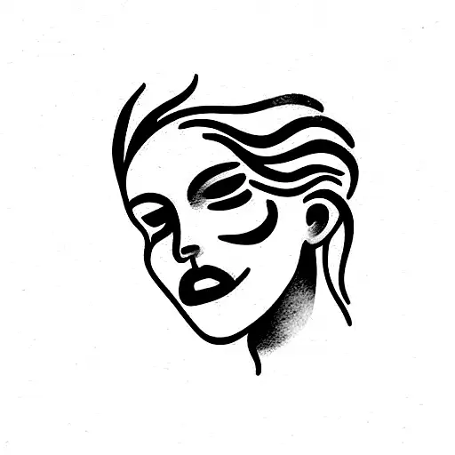 Woman Portrait With Skull