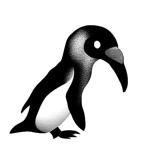 Penguin Holding Pebble