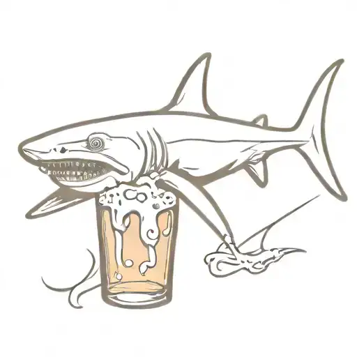 Hammerhead Shark With Beer