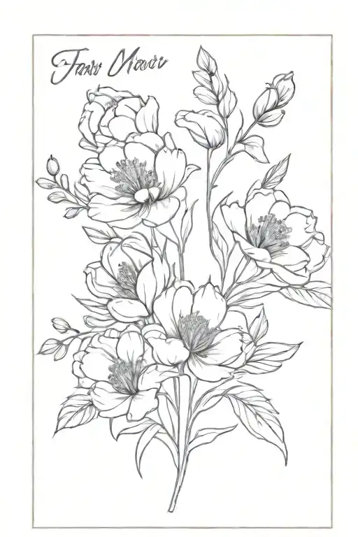 Feb Mar Mar May Aug Birth Flowers Bouquet