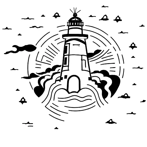 Lighthouse With Rocs Beautiful