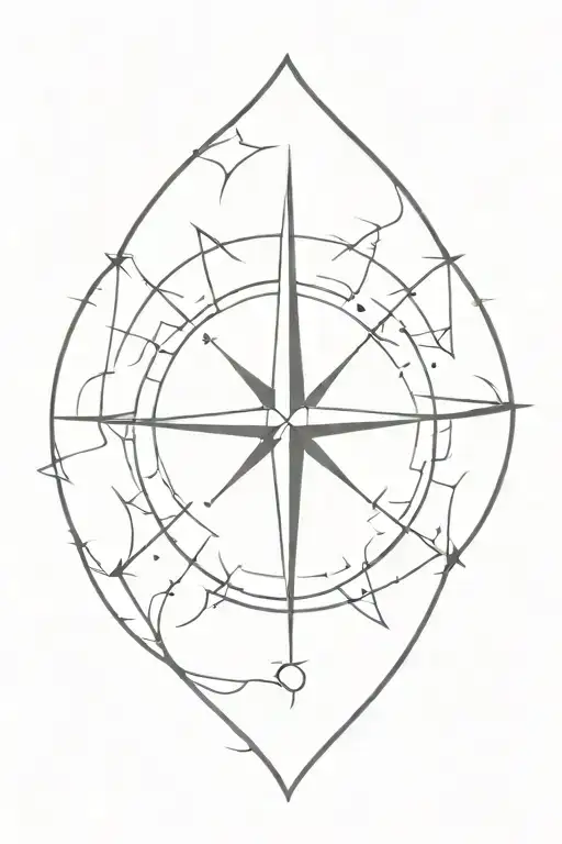 Vertical Compass Arrow