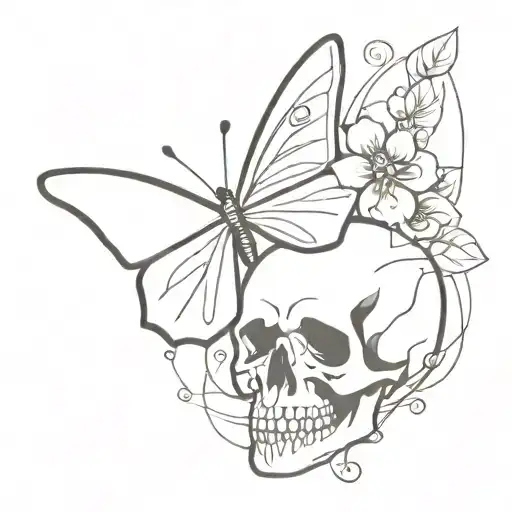 Butterfly With Skull