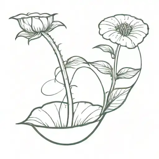 Venus Fly Trap Twirling On My Collar Bone With Dad At The Top