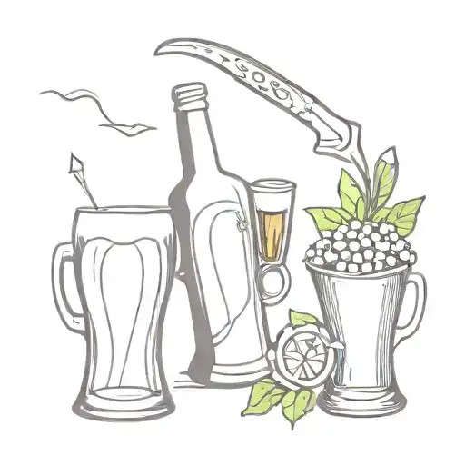 Dart And Beer Bottle