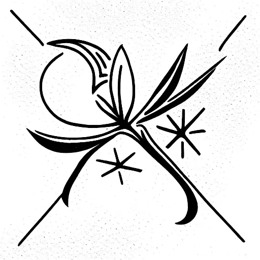 Snowdrop Flower With The Triple Moon Sigil