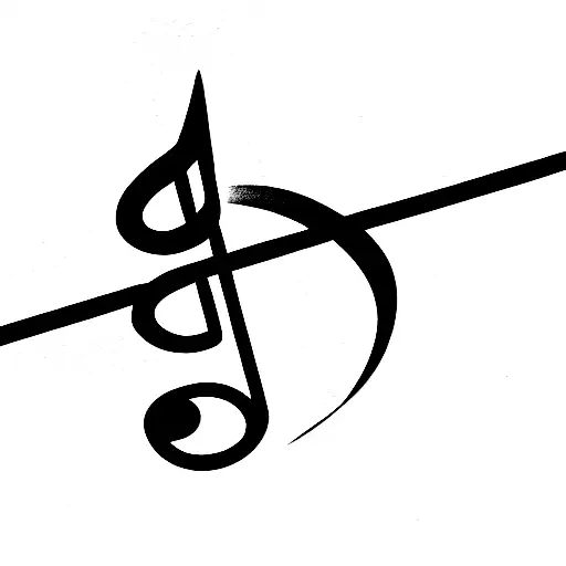 Music Note With Microphone Stand