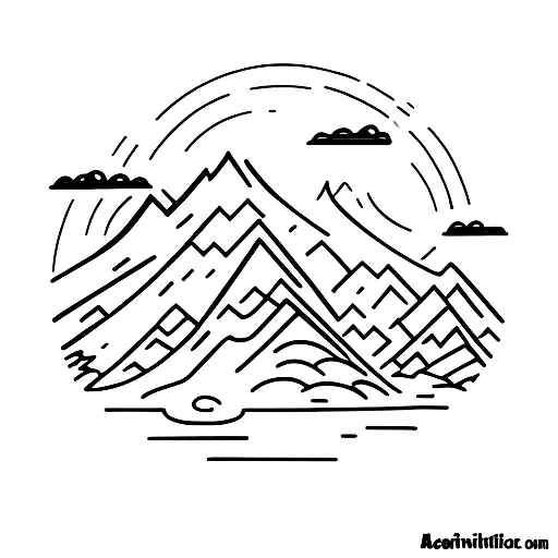 A Silhouette Of A Hiker Conquering A Rugged Mountain Peak