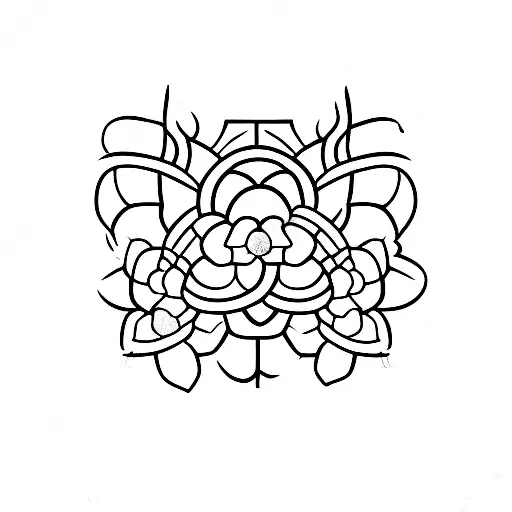 Female Cancer Sign Tatoo Pointillism