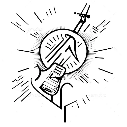 Electric Guitar With Heartbeat Instead Of Strings