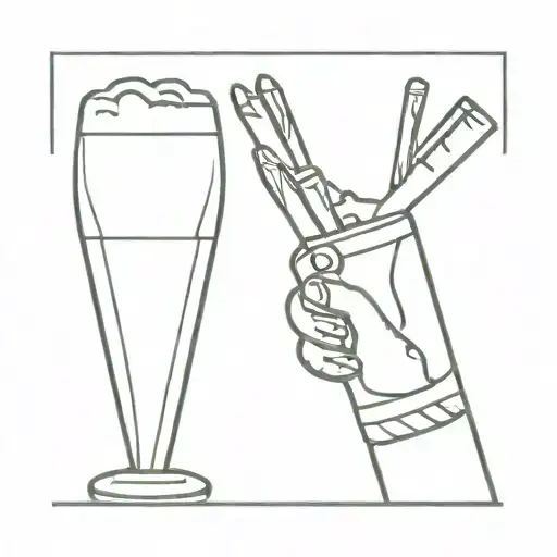 Dart And Beer Bottle