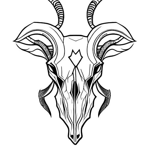 Dark Goat Skull