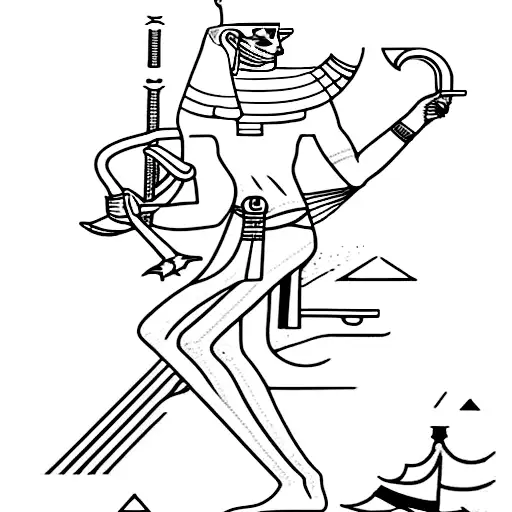 An Ancient Egyptian Pharaoh Riding A Spaceship Through The Ocean