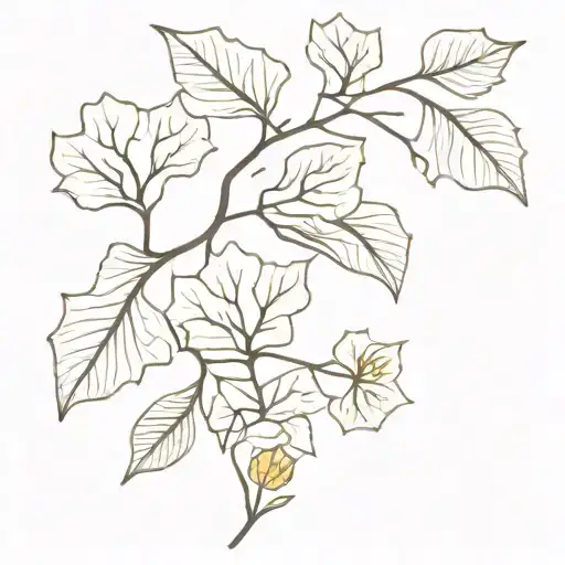 Fig Leaf And Gingko Leaf Bouquet