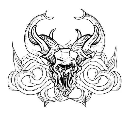 Dark Ram Skull