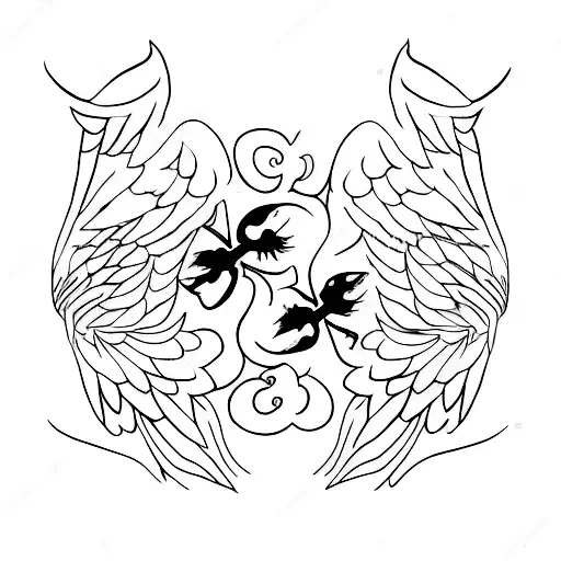 Stylized Crow's Wing