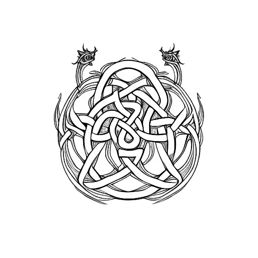 Intricate Dragon Design Inspired By Celtic Knots